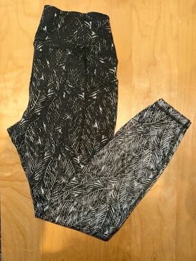 all in motion Green Leaf-Print High-Rise Leggings